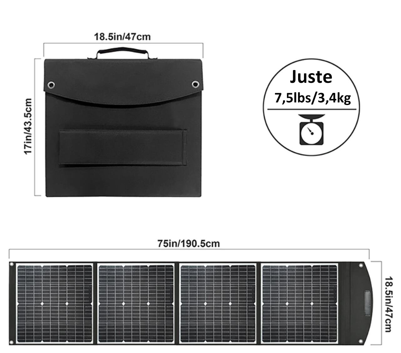 Panneau solaire portable